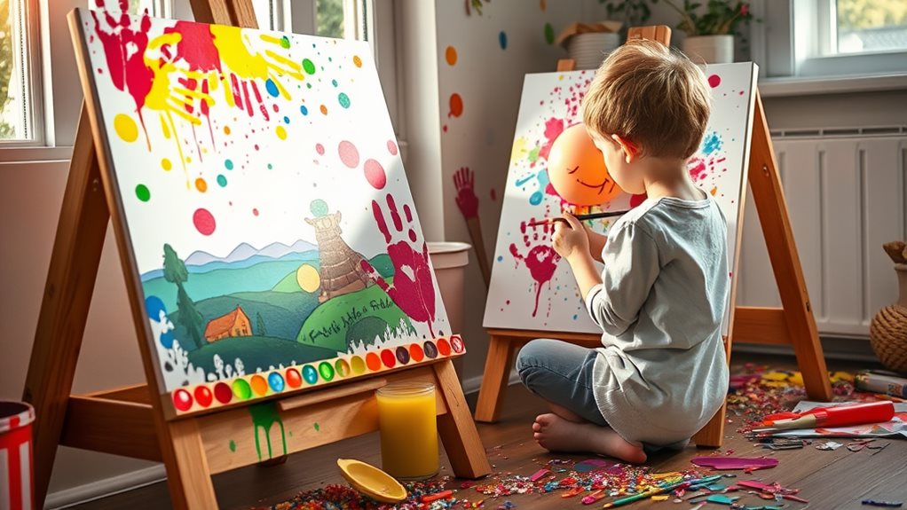 kid s art easel projects